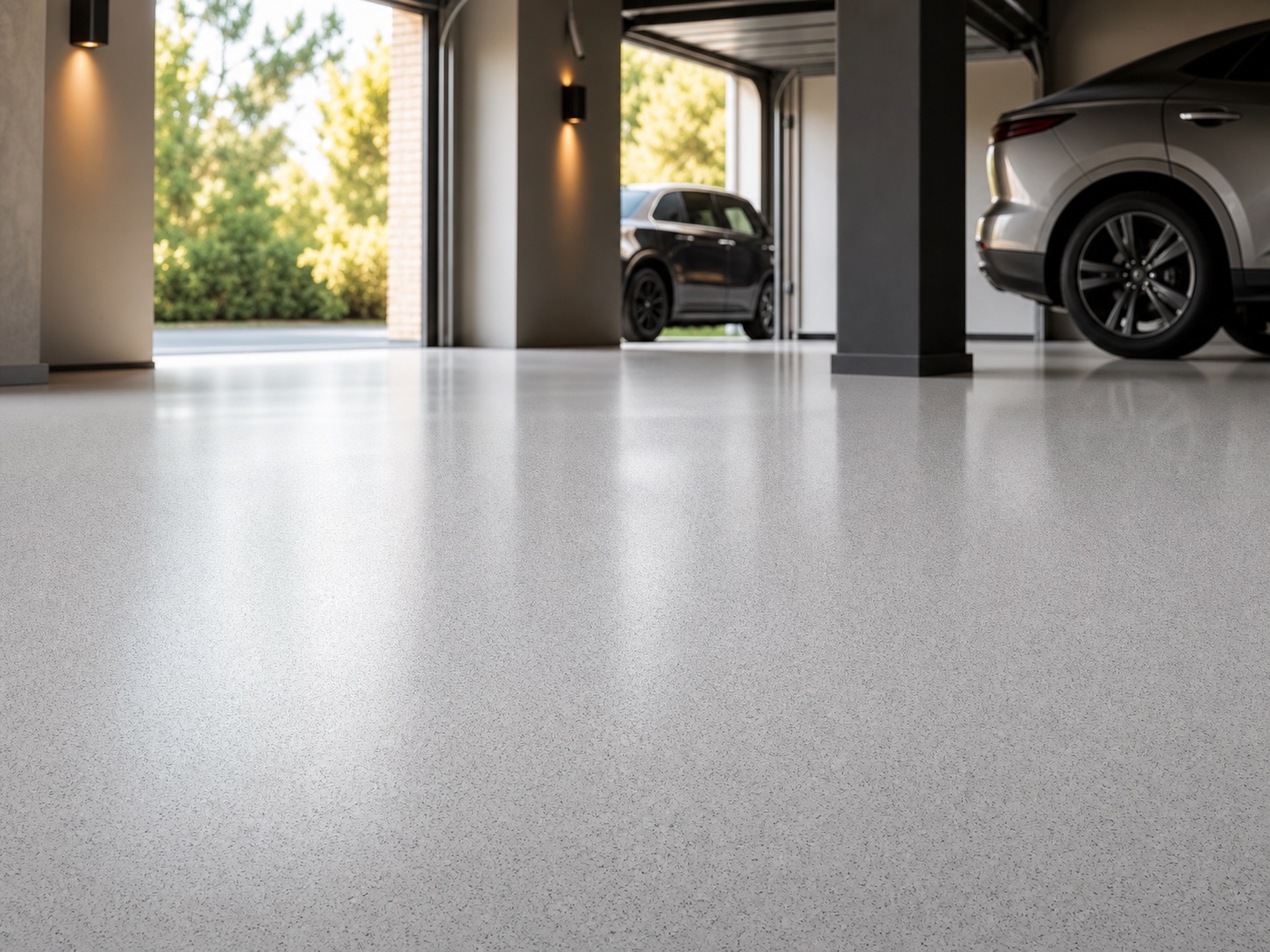 Pardoseală Liquid Stone într-un interior contemporan